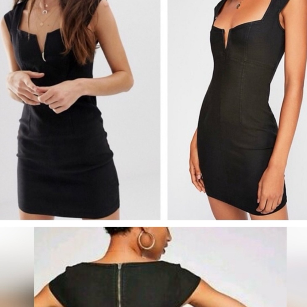 Free People Stretch Denim Bodycon Dress